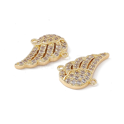 Brass Micro Pave Cubic Zirconia Connector Charms KK-E068-VC079-1