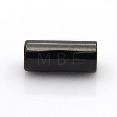 304 Stainless Steel Smooth Surface Magnetic Clasps with Glue-in Ends Fit 6mm Cords STAS-O042-C-15-1