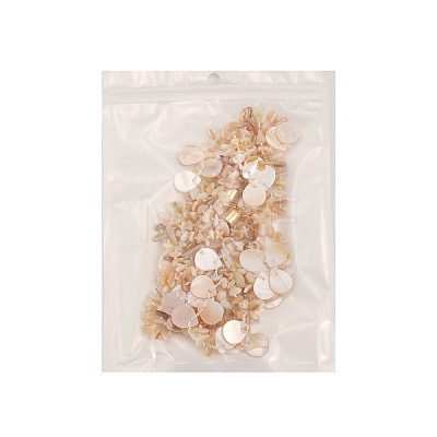 Ocean Natural Shell Chip Beaded Multi Layered Necklaces with Alloy End Chains for Women WGD1A0B-01-1