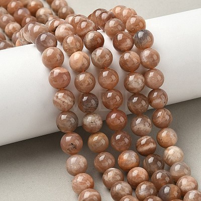 Round Natural Multi-Moonstone Beads Strands LS-G-I176-09-10mm-02-1