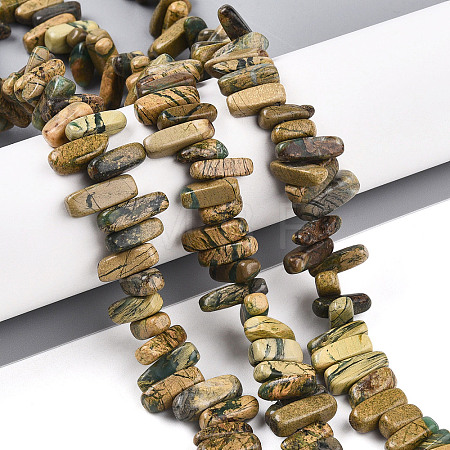 Natural Verdite Stone Beads Strands G-T140-66-1