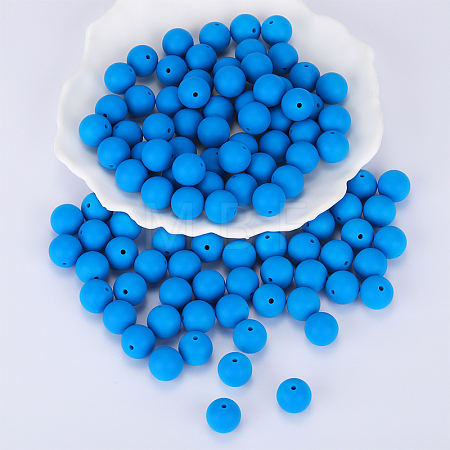 Round Silicone Focal Beads SI-JX0046A-26-1