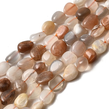 Natural Multi-Moonstone Beads Strands G-F547-06-A-1