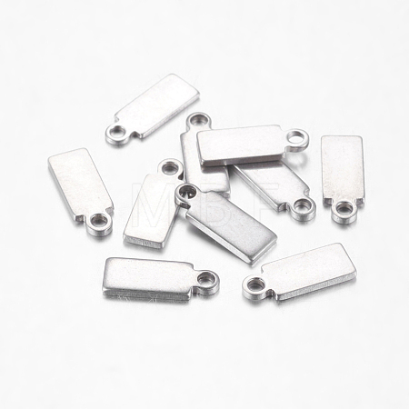 Tarnish Resistant 304 Stainless Steel Stamping Blank Tag Pendants STAS-Q074-1