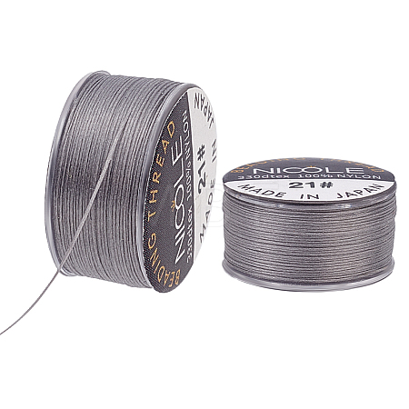 Nylon Beading Thread NWIR-WH0005-10E-1