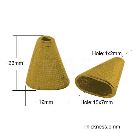 Tibetan Style Bead Cones TIBEB-00957-AG-NR-1