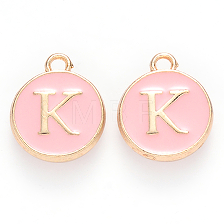 Golden Plated Alloy Enamel Charms ENAM-S118-07K-1