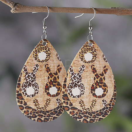 Imitation Leather Dangle Earrings FS-WGAAB7F-01-1