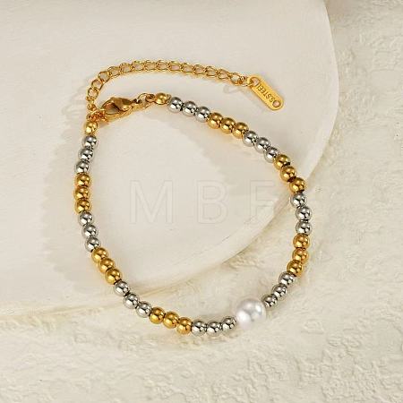 304 Stainless Steel Beaded Bracelets for Women ED3331-1