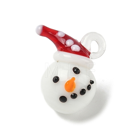 Christmas Handmade Lampwork Pendants LAMP-L081-01I-1