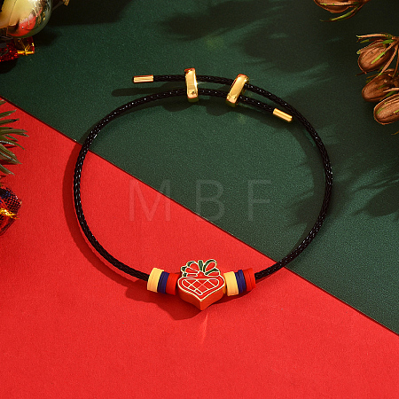 Christmas Adjustable Nylon Slider Bracelets EA5840-3-1