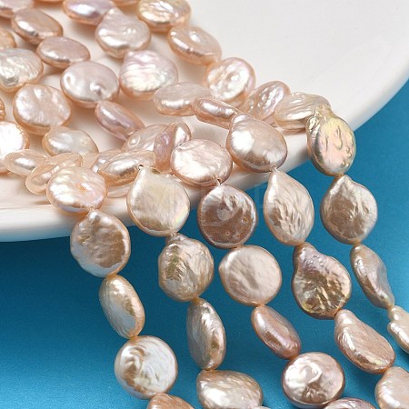 Natural Baroque Keshi Pearl Beads Strands PEAR-P064-08F-05D-1