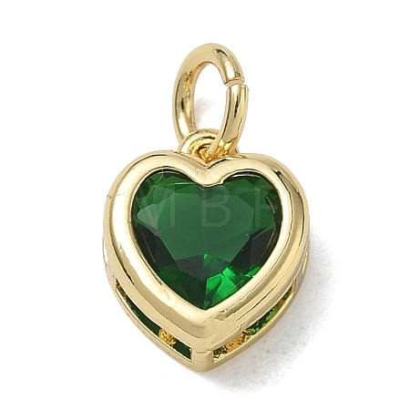 Brass Pave Cubic Zirconia Charms KK-CBA56EF-31G-02-1