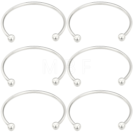 6Pcs Brass Cuff Bangle Making KK-BBC0022-74-1