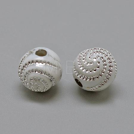 Plating Acrylic Beads PACR-S188-10mm-13-1