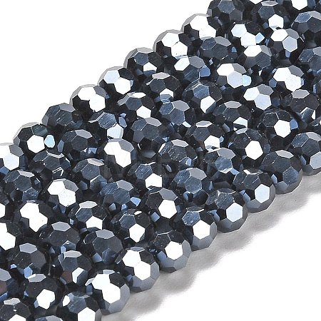 Electroplate Opaque Glass Beads Strands EGLA-A035-P6mm-A18-1