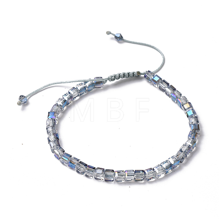 Electroplate Glass Braided Beaded Bracelets BJEW-JB04236-02-1