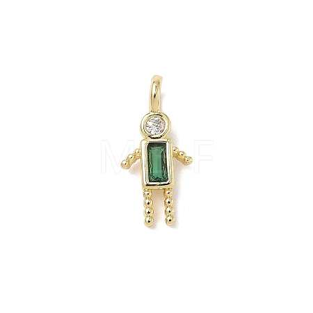 Brass Micro Pave Cubic Zirconia Pendants ZIRC-I356-17G-A09-1