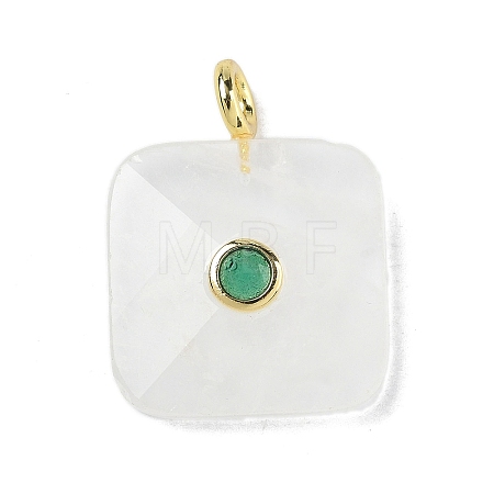 Natural Quartz Crystal Faceted Pendants G-C274-03-G09-1