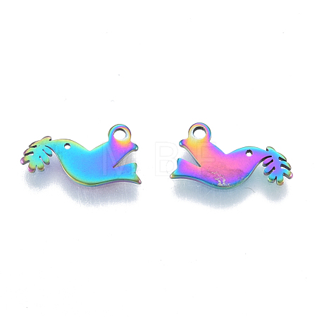 Ion Plating(IP) 201 Stainless Steel Charms STAS-N098-130M-1