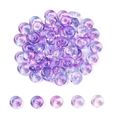 Electroplate Transparent Colours Rainbow Glass Seed Beads SEED-T007-03C-1