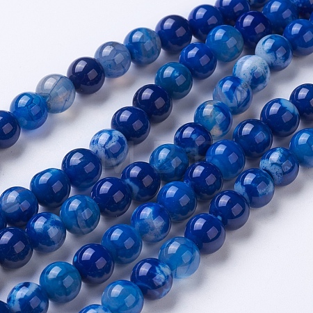 Natural Agate Beads Strands X-G-G754-07-8mm-1