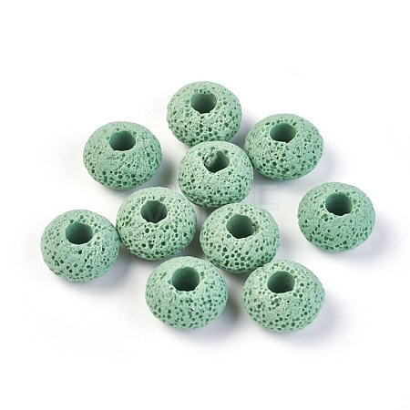 Natural Lava Rock European Beads G-I220-H03-1