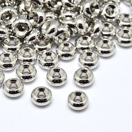 Rack Plating Brass Flat Round Spacer Beads LS-KK-M085-11P-NR-1