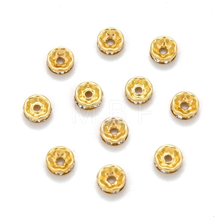 Iron Grade A Crystal Rhinestone Spacer Beads RB-A010-8MM-G-1
