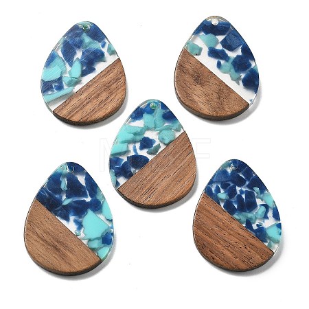 Resin and Walnut Pendants FIND-R051-04A-1