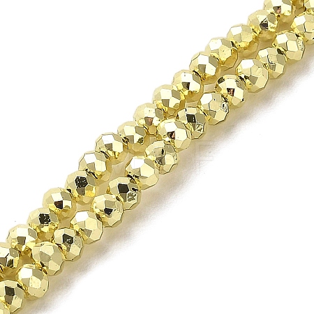 Electroplate Glass Beads Strands X-EGLA-D030-15A-03-1