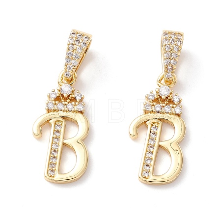 Eco-Friendly Brass Micro Pave Cubic Zirconia Pendants KK-K265-01G-B-1