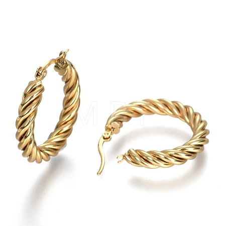 304 Stainless Steel Hoop Earring EJEW-F257-20-1