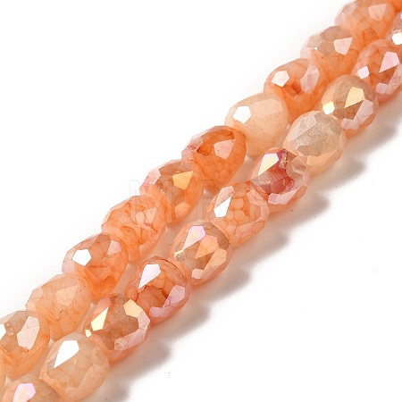Electroplate Glass Beads Strand GLAA-G088-03F-1