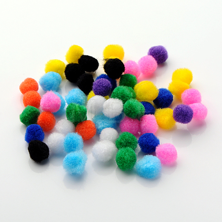 DIY Doll Craft Pom Pom Yarn Pom Pom Balls AJEW-S006-15mm-M-1