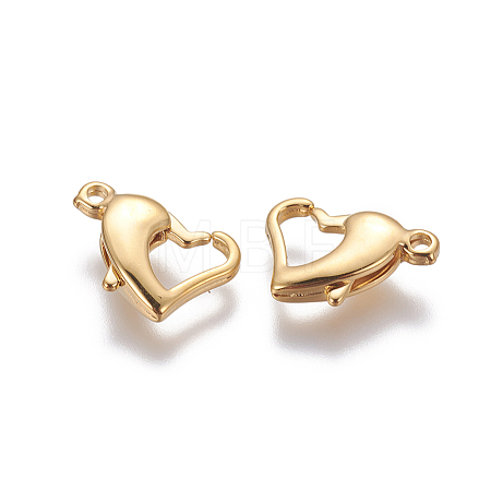 304 Stainless Steel Lobster Claw Clasps X-STAS-G190-11G-1