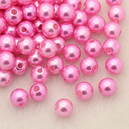 Imitation Pearl Acrylic Beads PL610-4-1