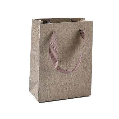 Paper Gift Tote Bags with Nylon Ribbon Handles ABAG-G018-01B-1