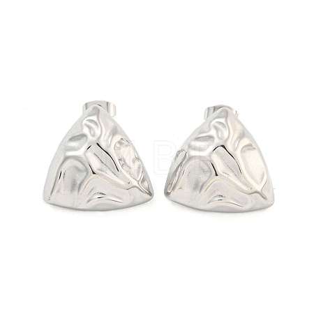 Non-Tarnish Triangle 304 Stainless Steel Ear Studs EJEW-L290-026P-1
