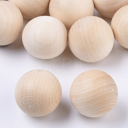 Unfinished Wood Beads X-WOOD-T014-25mm-1
