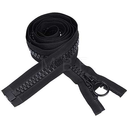 Alloy & Polyester & Resin Zipper AJEW-CY0003-01-1
