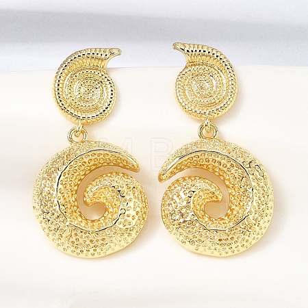 Brass Dangle Earrings EJEW-D352-06G-05-1