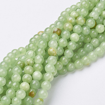 Natural Flower Jade Beads X-GSR6mmC193-1