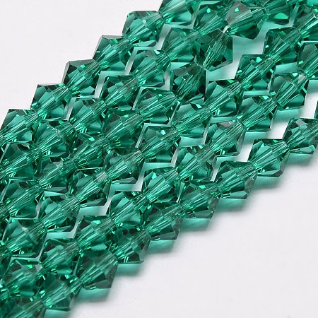 Imitate Austrian Crystal Bicone Glass Beads Strands GLAA-F029-4x4mm-10-1