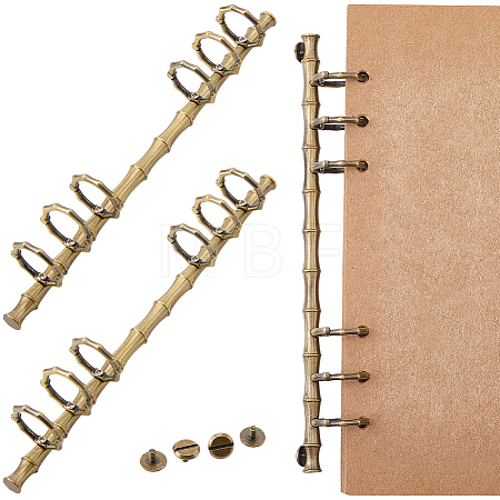 6-Ring Alloy Loose Leaf Book Binder Hinged Rings FIND-WH20042-61B-1