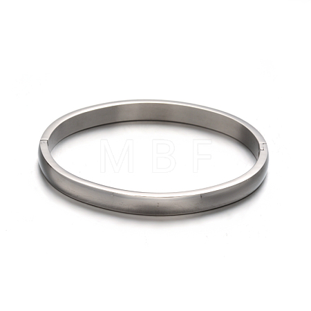 Tarnish Resistant Fashionable Unisex 304 Stainless Steel Bangles BJEW-L552-05P-8mm-1