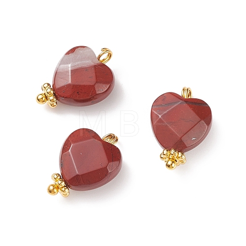 Natural Red Rainbow Jasper Charms PALLOY-JF01863-01-1