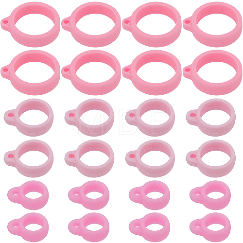 Gorgecraft 60Pcs 3 Style Silicone Pendant SIL-GF0001-28C-1