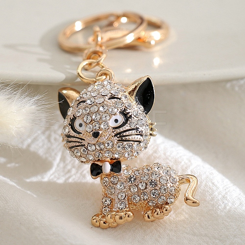 Alloy Rhinestone Keychains PW-WG961B4-01-1