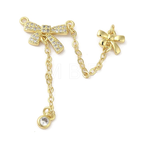 Rack Plating Brass Micro Pave Cubic Zirconia Pendants KK-C052-17G-1